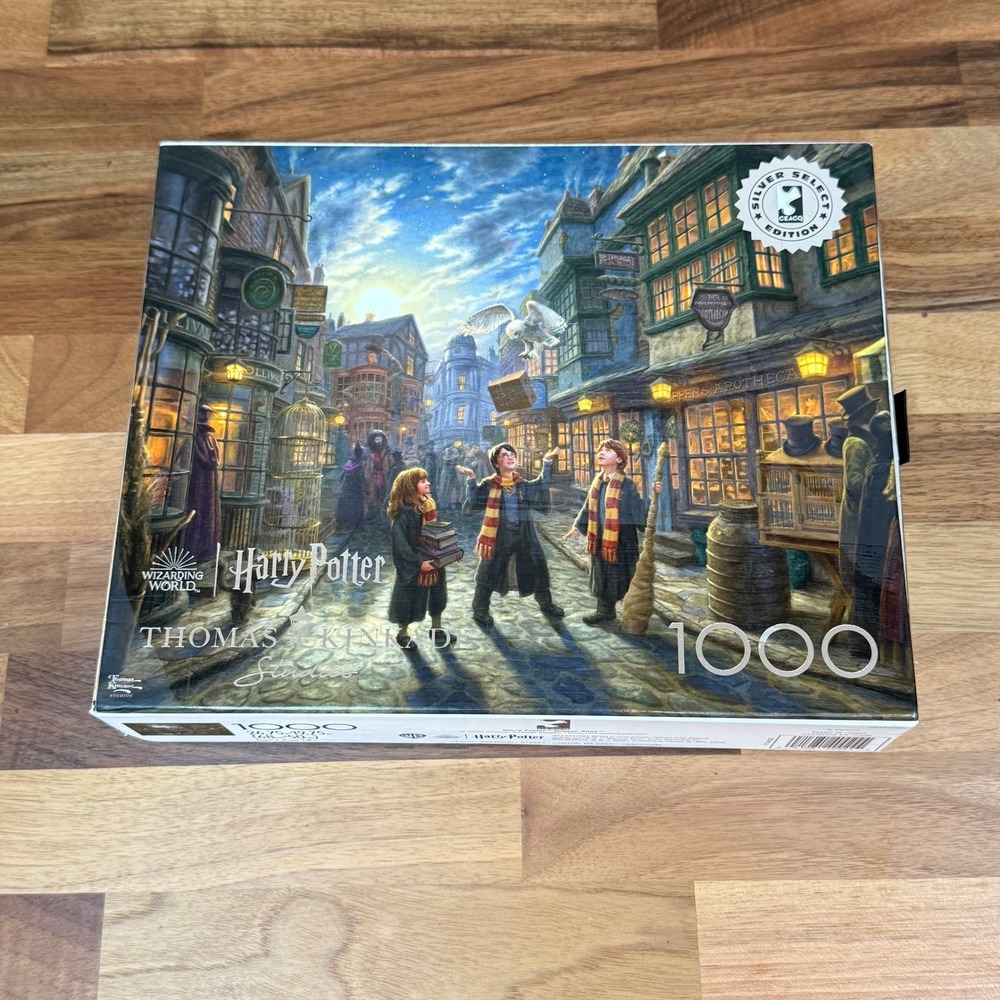 Ceaco Harry Potter Diagon Alley 1000 Piece Puzzle Thomas Kinkade Silver Select‎